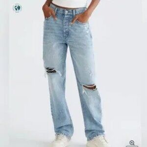 Aeropostale High-rise Baggy Distressed Jeans, Size 2 Short